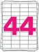 EtiketXL 10 x A4 Etiketten 44/vel 485 x 254 mm Wit