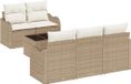 vidaXL Tuinbank Set Beige en Crème