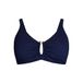 Zizzi voorgevormde bikinitop SLINO met ribstructuur donkerblauw