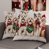 PETTI Artigiani Italiani - Paar kussenslopen 35 x 35 cm van microvezel, kerstdecoratie