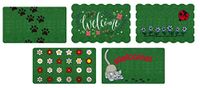Linoleum Gomma Zanaga S.r.l. Deurmat met graseffect, gevlokt, 40 x 70 cm