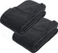 Atmosphera Grote Fleece bank deken/fleece plaid - 2x - antraciet - 180 x 230 cm - polyester