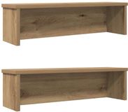 vidaXL Keukenrekken, stapelbaar, 2 stuks, ambachtelijk eiken, 60 x 15 x 16 cm