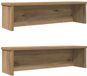 vidaXL Keukenrekken, stapelbaar, 2 stuks, ambachtelijk eiken, 60 x 15 x 16 cm