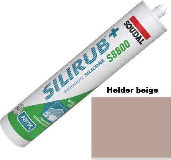 Soudal Silirub+ S8800 Natuursteen - Siliconekit - Helder Beige - 310 ml