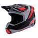 Alpinestars S-M7 Rise Noir Argent Rouge Casque de cross Taille XS