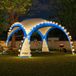 DomeShelter LED-evenementenpaviljoen XXL 450cm, Jardin, Panneau solaire, Bleu