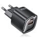 TOOCKI TC2220A2 Mini GaN Chargeur Mural 20W - USB-C/USB-A - Noir
