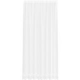 Rideau en dentelle floral blanc 280 x 200 cm Polyester