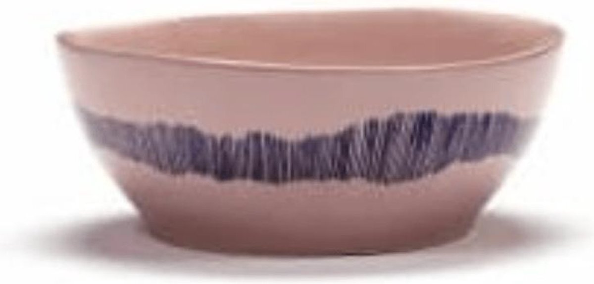 Serax FEAST Delicious Pink Swirl-Stripes L kom 18 cm roze