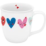 Sheepworld Mok met hartmotief | kleine beker van porselein, 32 cl, hoogte 9 cm, diameter 8,5 cm | geschenkmok, Valentijnsdag, verjaardag | 74865
