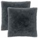 vidaXL - Kussensloop - 2 stuks - HEERLEN - Antracietkleurig - 60 x 60 cm - PV Fleece