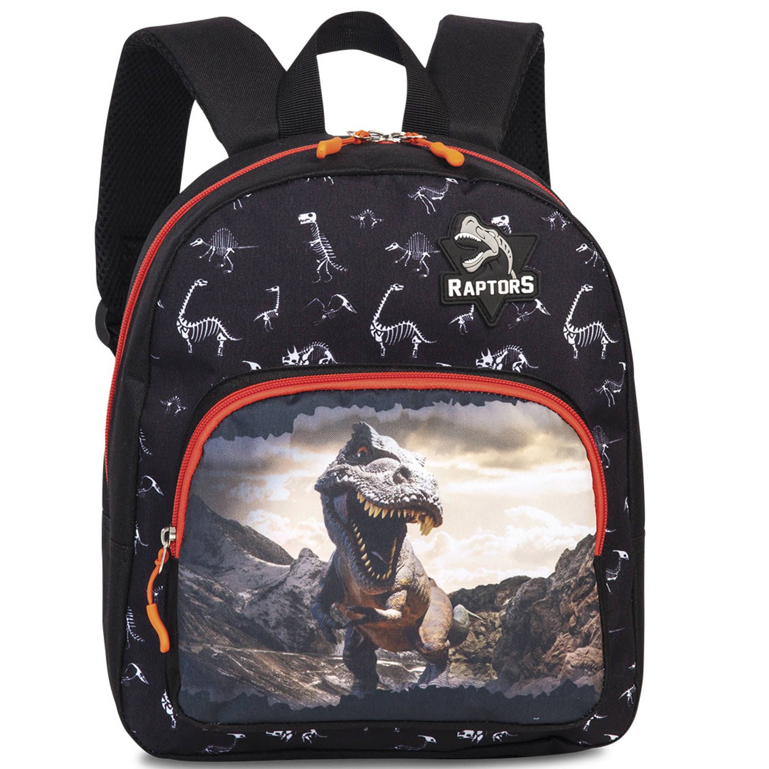 Fabrizio Rugzak Dinosaurus Raptor - Zwart - 32 x 27 x 11 cm - Polyester
