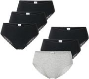 Schiesser Brasilslip Modern Multipacks Zwart/grijs Dames 6 Stuks