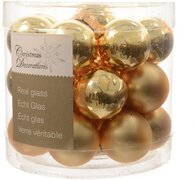 Decoris kerstballen Ø 2 5 cm set van 24 Goud