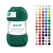 Gründl Wol Cotton Quick uni - dunne wol voor haken - breigaren - haakgaren - glanzend en huidvriendelijk - 100% katoen - 1 kluwen 50 g / 125 m - naalddikte 3-4 - dennengroen