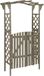 vidaXL Pergola avec portail 116x40x204 cm bois d'épicéa massif gris