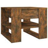 vidaXL salontafel 55,5x55x45 cm bewerkt hout gerookt eikenkleurig