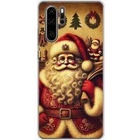 Huawei P30 Pro Bedrukt siliconen hoesje pere noel vintage