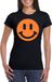 Bellatio Decorations Verkleed shirt dames - Smile / Emoticon - zwart - carnaval/foute party - feestkleding XXL