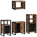 vidaXL Meuble de salle de bain 4 pièces multicolore et noir