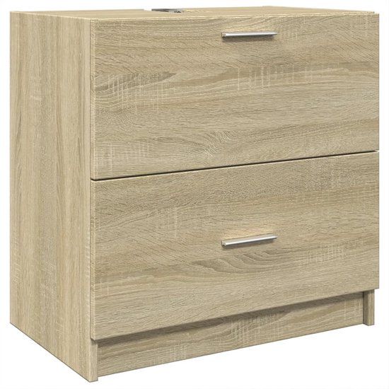 vidaXL Wastafelkast - 59x37x59 cm - Bewerkt Hout - Sonoma Eikenkleurig
