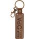 GRUSS & CO Sleutelhanger van hout met motief, hanger van natuurlijk hout met gravure, met karabijnhaak, bruin, Länge 15 cm, Motief "Opa"
