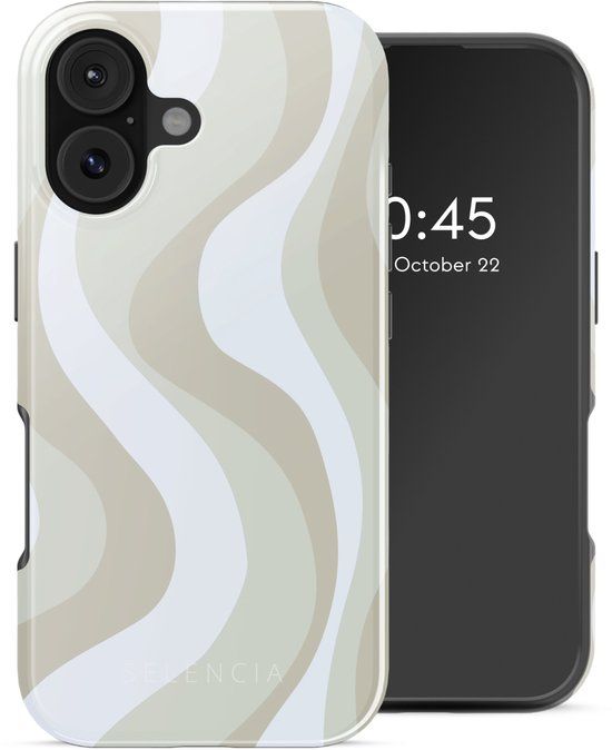 Selencia Hoesje - Geschikt voor Apple iPhone 17 - Backcover geschikt voor MagSafe - Desert Waves Beige