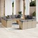 Maison Exclusive - Ensemble de jardin, 13 pièces, avec coussins, mélange de couleur beige, en polyrotin