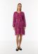 comma casual identity comma Kleid Vrouwen 38 Roze Polyester A-lijn Lange mouw V-hals Paisley