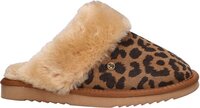 Warmbat Collie Print Panther Dames Sloffen - Chestnut