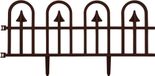 Clôture décorative en fer forgé, 2,3 mètre de haut, marron