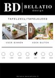 Bellatio Design tafelkleed/tafelzeil - houten planken print - 140 x 245 cm - Tuintafelkleed - Buiten