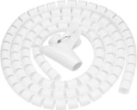Allteq - Spiraalband - Kabelslang - Met doorvoerhulp - 5 meter - Wit