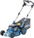 DEDRA accu-grasmaaier met SAS+ALL-aandrijving, 2x18V, maaibreedte 46 cm, V-CUT-mes, maaihoogte 30-75 mm, 8 standen, borstelloze motor, stille werking, opvangbak van 65 l, zonder accu/oplader