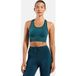 Odlo Seamless Medium Padded Sport Bra Women - Petrol Blue, Size XS