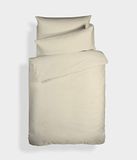 Bianca Plain Dyed Cream beddengoedset voor 135 cm brede bedden, 100% percale katoen
