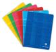 Clairefontaine 637551AMZC Pak met 5 Geniete Schriften - 17x22 cm - 48 Pagina's Grote Ruitjes - Wit Papier 90 g - Omslag Gecoat Karton - Willekeurige Kleuren