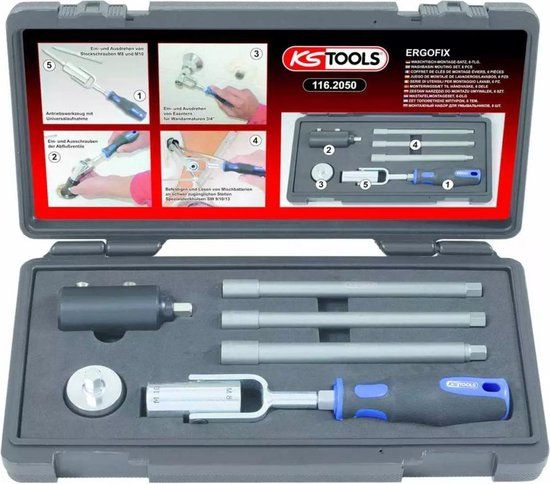 KS Tools Wastafel montage set 6-delig 116.2050