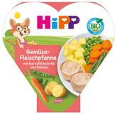 Hipp Assiette enfant Légumes-viande-poêlée avec dés de pommes de terre et petits pois, 1-3 ans, 250 g