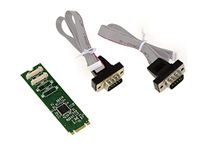 KALEA-INFORMATIQUE M.2 kaart. 2 RS232 COM DB9 seriële poorten voor PCIe M2 poort, M of B+M toets. AX99100 ASIX chipset.