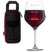 diVinto Reuzenwijnglas Who Cares met etui, groot, grappig wijnglas met 3 stemmingsniveaus, 860 ml, cadeau voor wijnliefhebber