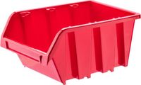 KADAX Boîte d'atelier empilable, boîte de rangement en plastique PP, boîte de rangement de différentes tailles, boîtes de rangement pour mur à outils, boîte de rangement, boîte de tri (rouge, 20 pièces, 115 x 80 mm)