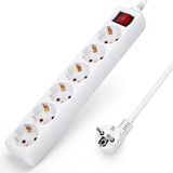 Aigostar 20FGZ Stekkerdoos - 6-voudig - 3 meter - Wit
