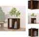 vidaXL Bijzettafel 33x33x34,5 cm bewerkt hout gerookt eikenkleurig