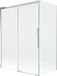 Mexen Rox badwand 2-delig uitschuifbaar 120 + 70 x 150 cm, transparant, chroom