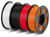 Filament PLA, 1,75 mm, ensemble de 4 kg, rouge/orange, pour impression 3D