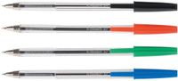 Q-CONNECT balpen, met dop, 0,7 mm, medium punt, Doos van 20 stuks, rood