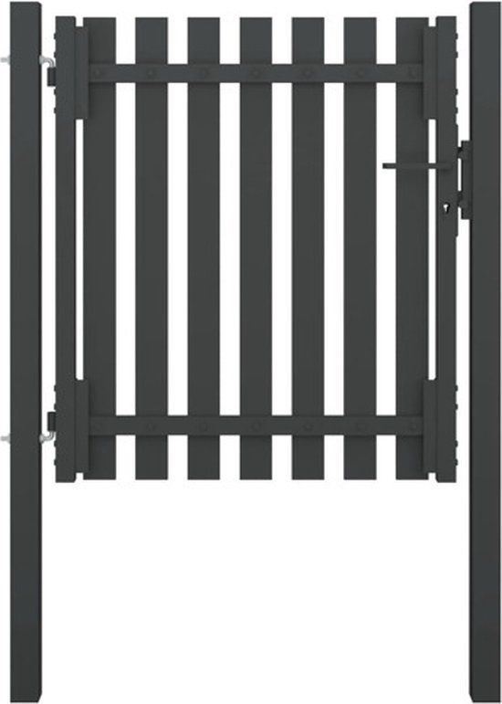 vidaXL Tuinpoort - 1x1,30 m - staal - groen