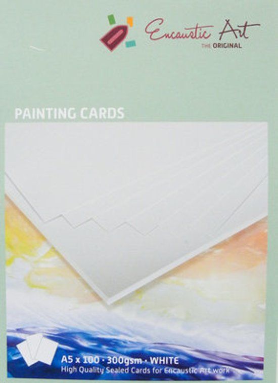 Encaustic papier kaart A5 100st wit - 8717718372009